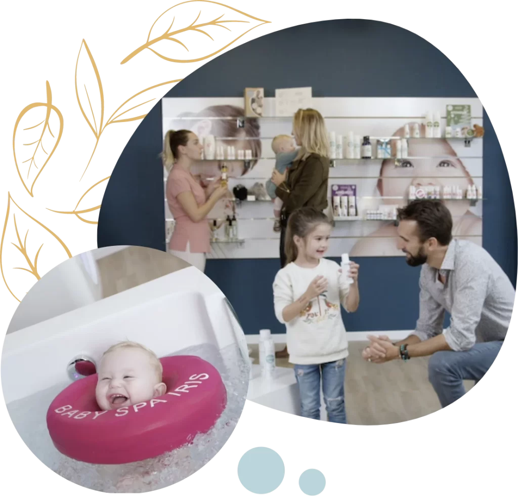 boutique naturelle et baby spa chez iris et willy spa : concept de SPA familial : bébé, enfant, famille, grossesse